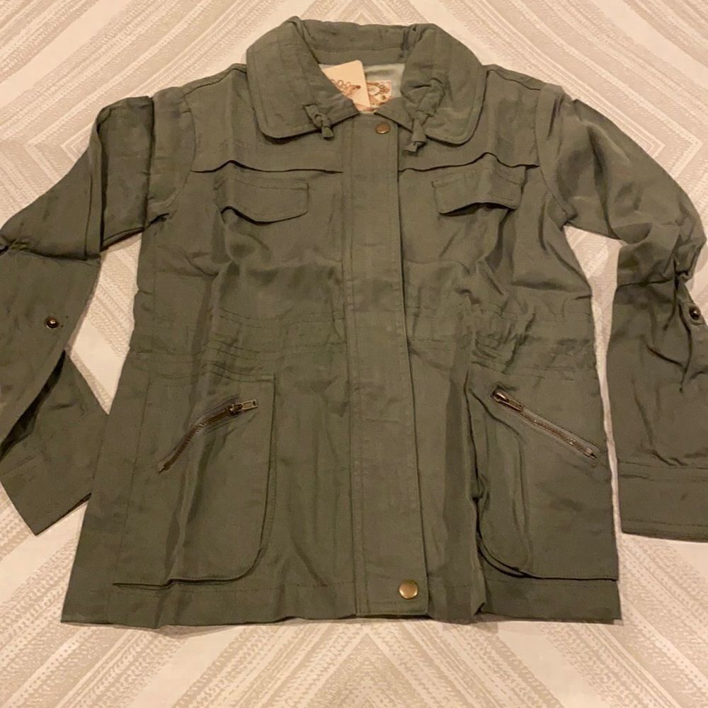 Mia Joy Girls Zoe Anorac Army Green Jacket